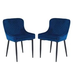 Chaises rembourrées (bte de 2) - bleu
