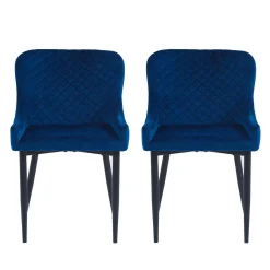 Chaises rembourrées (bte de 2) - bleu
