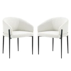 Chaises rembourrées (bte de 2) - blanc