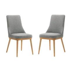 Chaises rembourrées (bte de 2) - gris