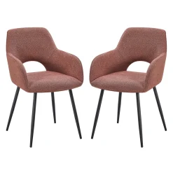 Chaises rembourrées (bte de 2) - rouille