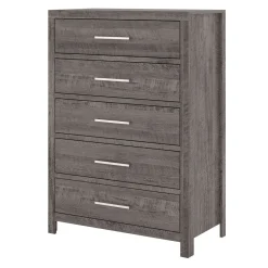 Chiffonnier 5 tiroirs - gris