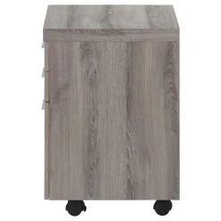 Classeur - 3 tiroirs, taupe foncé sur roulettes - Monarch