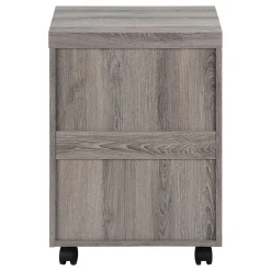 Classeur - 3 tiroirs, taupe foncé sur roulettes - Monarch