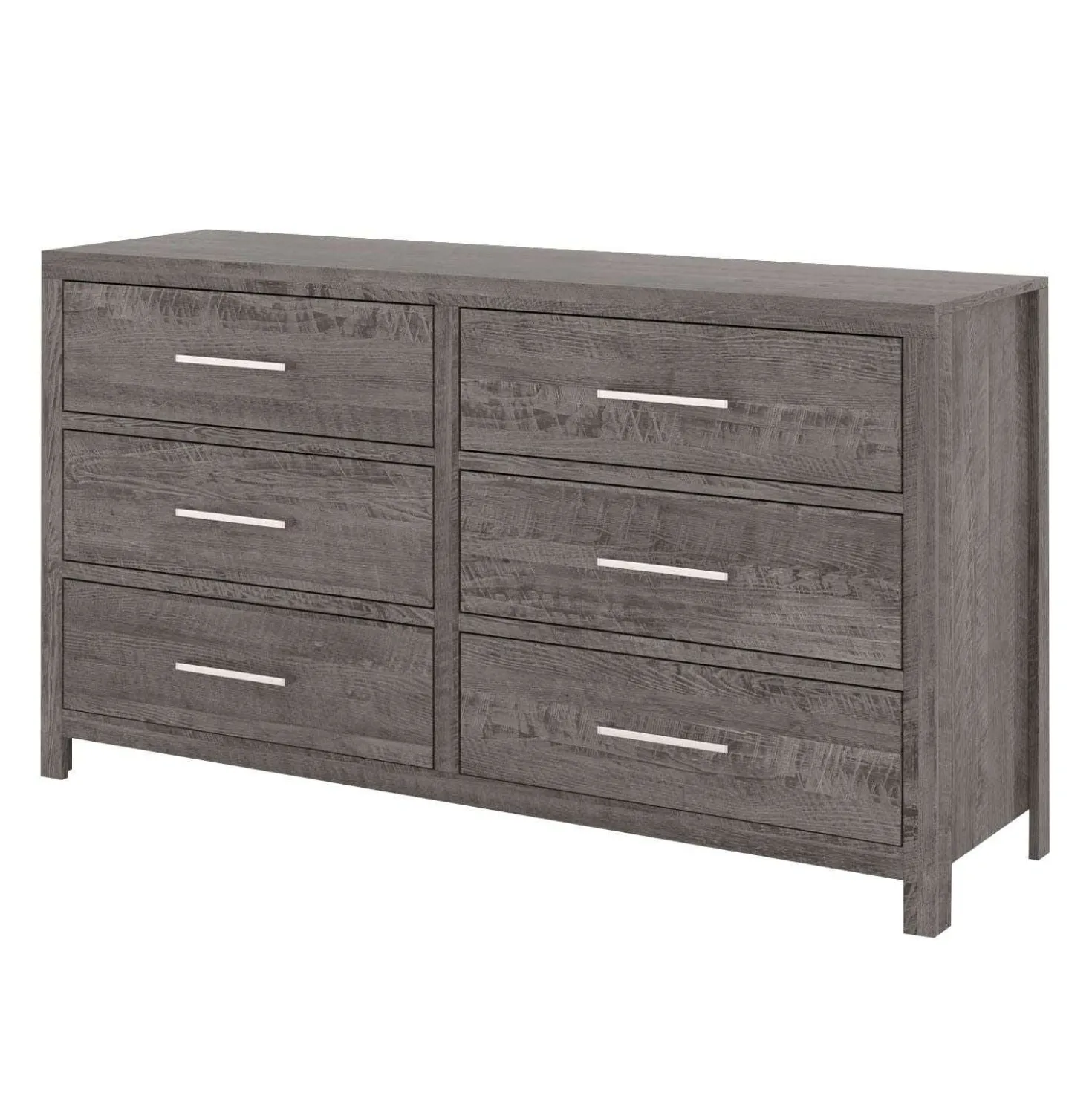 Commode 6 tiroirs - gris