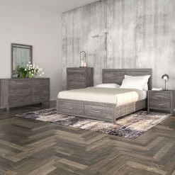 Commode 6 tiroirs - gris