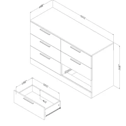 Commode 6 tiroirs - South Shore