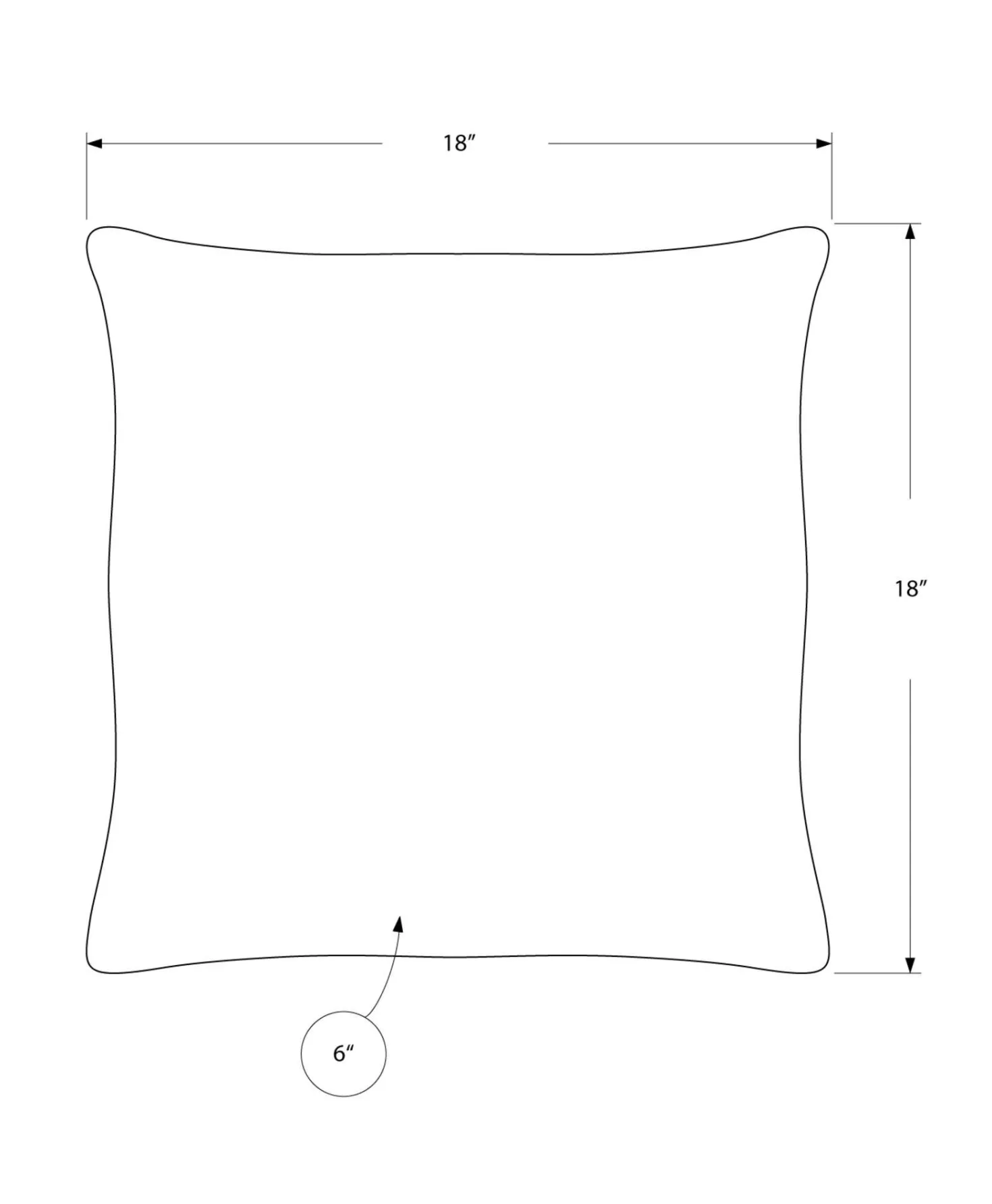 Coussin décoratif 18"