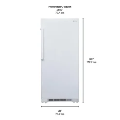 DANBY Congélateur 16,7 pi3, Blanc, Vertical, 30