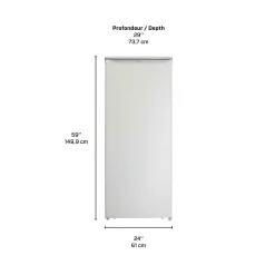 DANBY Congélateur 10,1 pi3, Blanc, Vertical, 24
