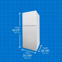 DANBY Réfrigérateur 11 pi3 24 po Blanc Congélateur en haut - DFF116B2WDBR