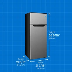DANBY Réfrigérateur 7,4 pi3 22 po Inox Congélateur en haut - DPF074B2BSLD