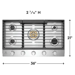ELECTROLUX Plaque de cuisson Gaz Inox 36