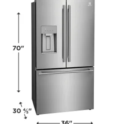 ELECTROLUX Réfrigérateur 22,6 pi3 36 po Inox Portes françaises - ERFC2393AS
