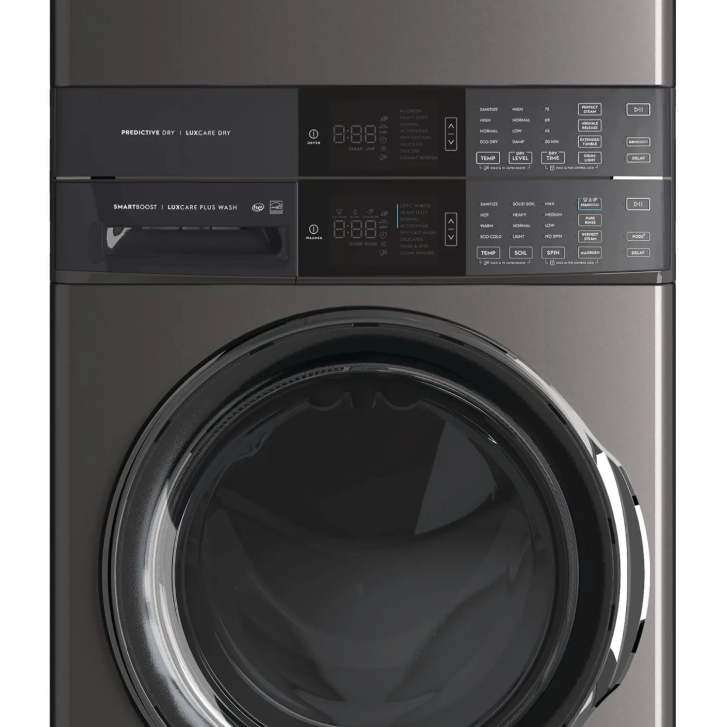 ELECTROLUX Tour de lavage, Inox noir, 27", Chargement frontal - ELTE760CAT