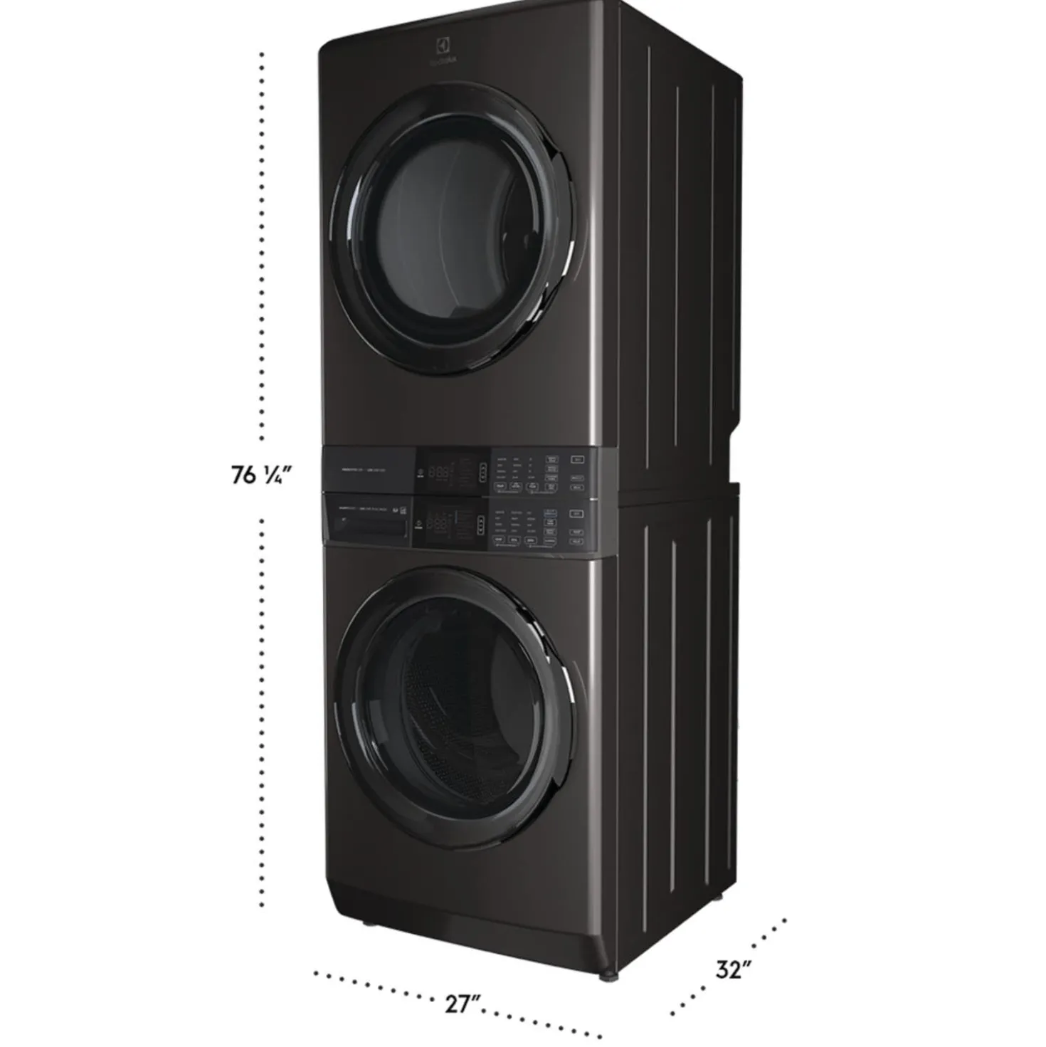ELECTROLUX Tour de lavage, Inox noir, 27", Chargement frontal - ELTE760CAT