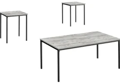 Ens de tables - 3mcx, gris, métal noir - Monarch