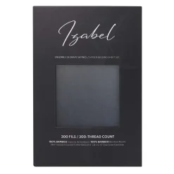Ensemble de draps 2 simple XL en bambou - gris charbon