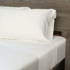 Ensemble de draps 2 simple XL en bambou - blanc