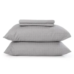 Ensemble de draps 2 simple XL en microfibre - gris ciment