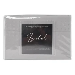 Ensemble de draps 2 simple XL en microfibre - gris ciment