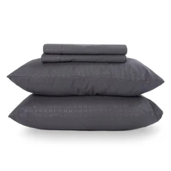 Ensemble de draps 2 simple XL en microfibre - gris charbon
