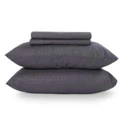Ensemble de draps double en microfibre - gris charbon