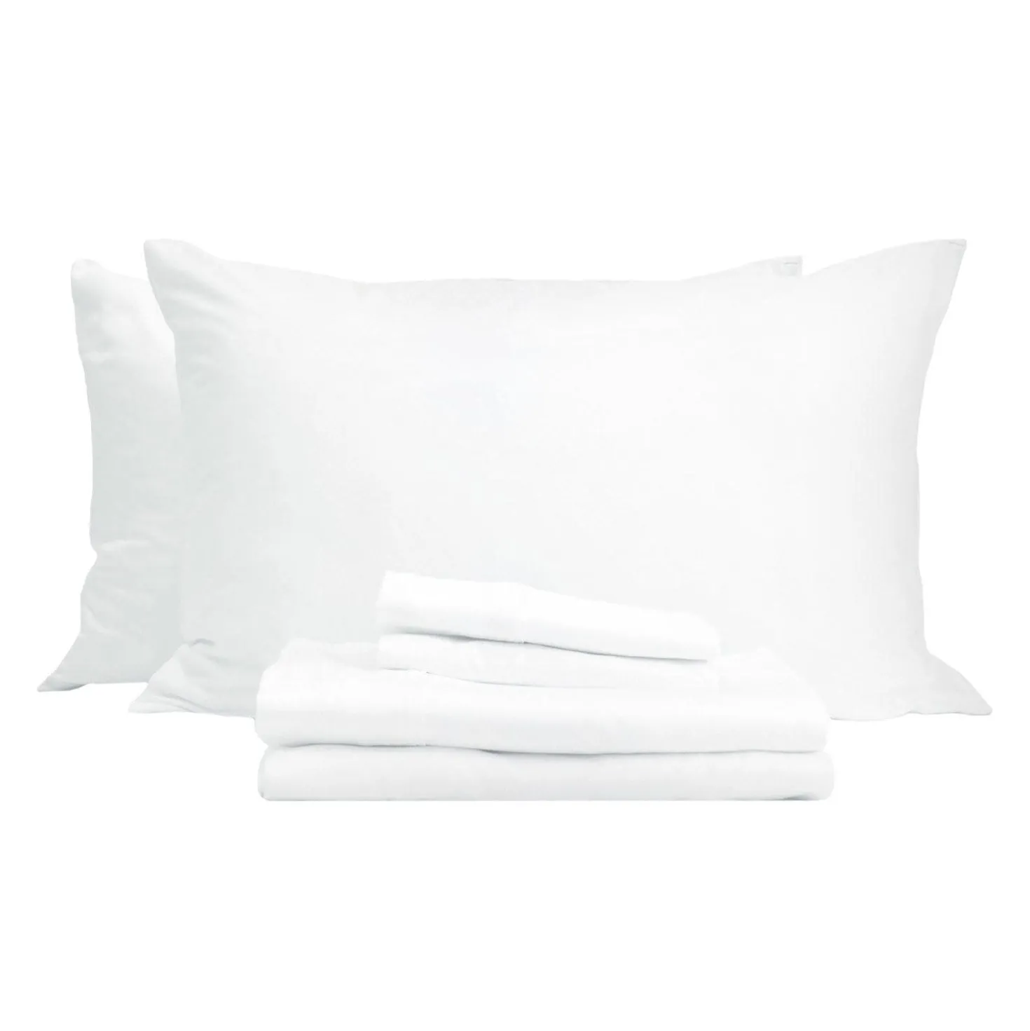 Ensemble de draps double en bambou - blanc