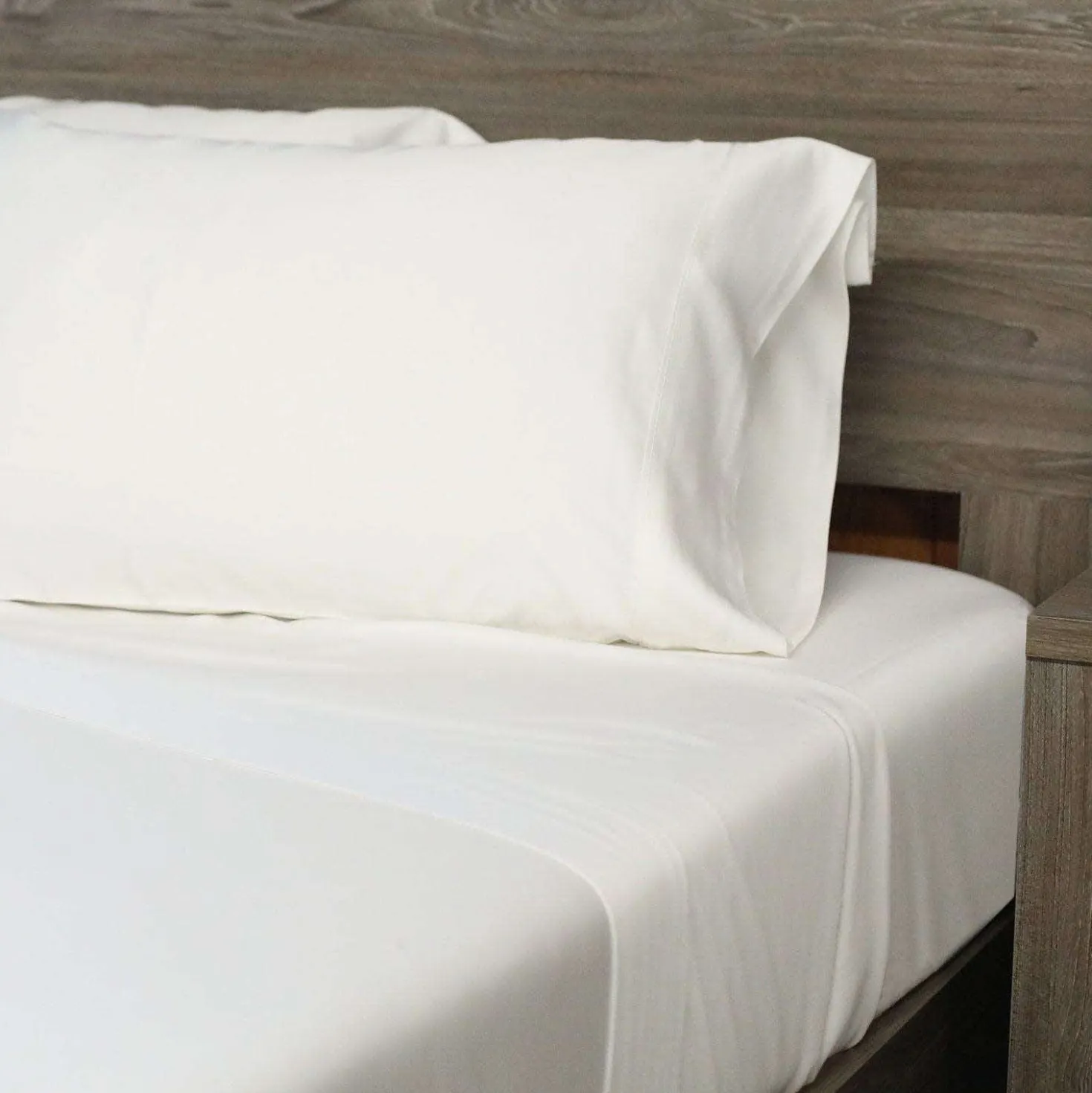 Ensemble de draps king en bambou - blanc