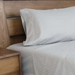 Ensemble de draps queen en microfibre - gris ciment