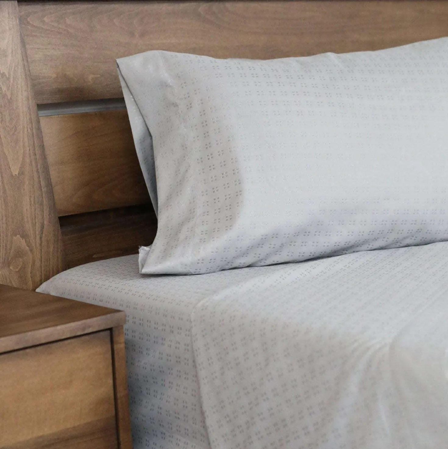 Ensemble de draps queen en microfibre - gris ciment
