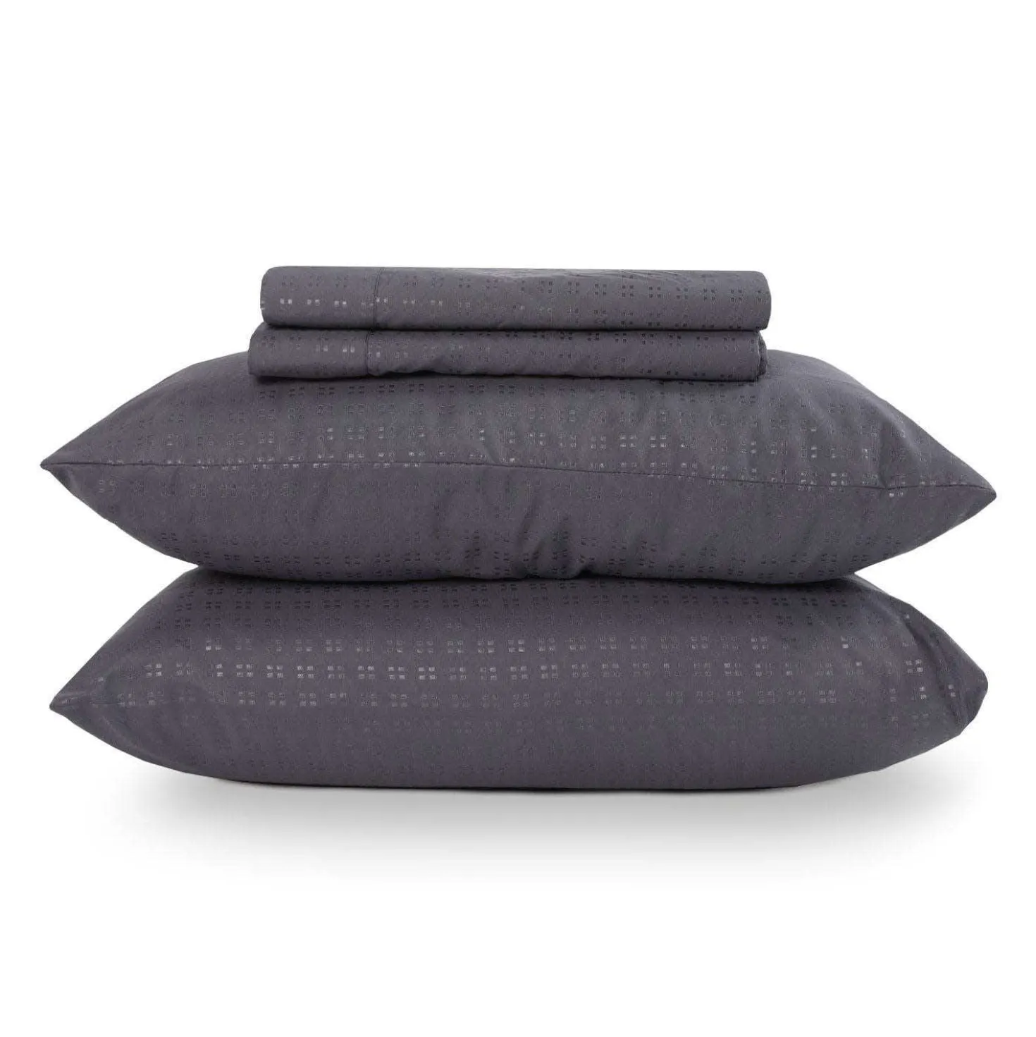 Ensemble de draps queen en microfibre - gris charbon