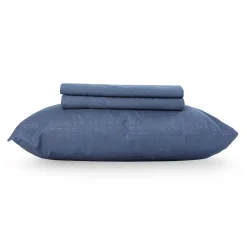 Ensemble de draps simple en microfibre - bleu