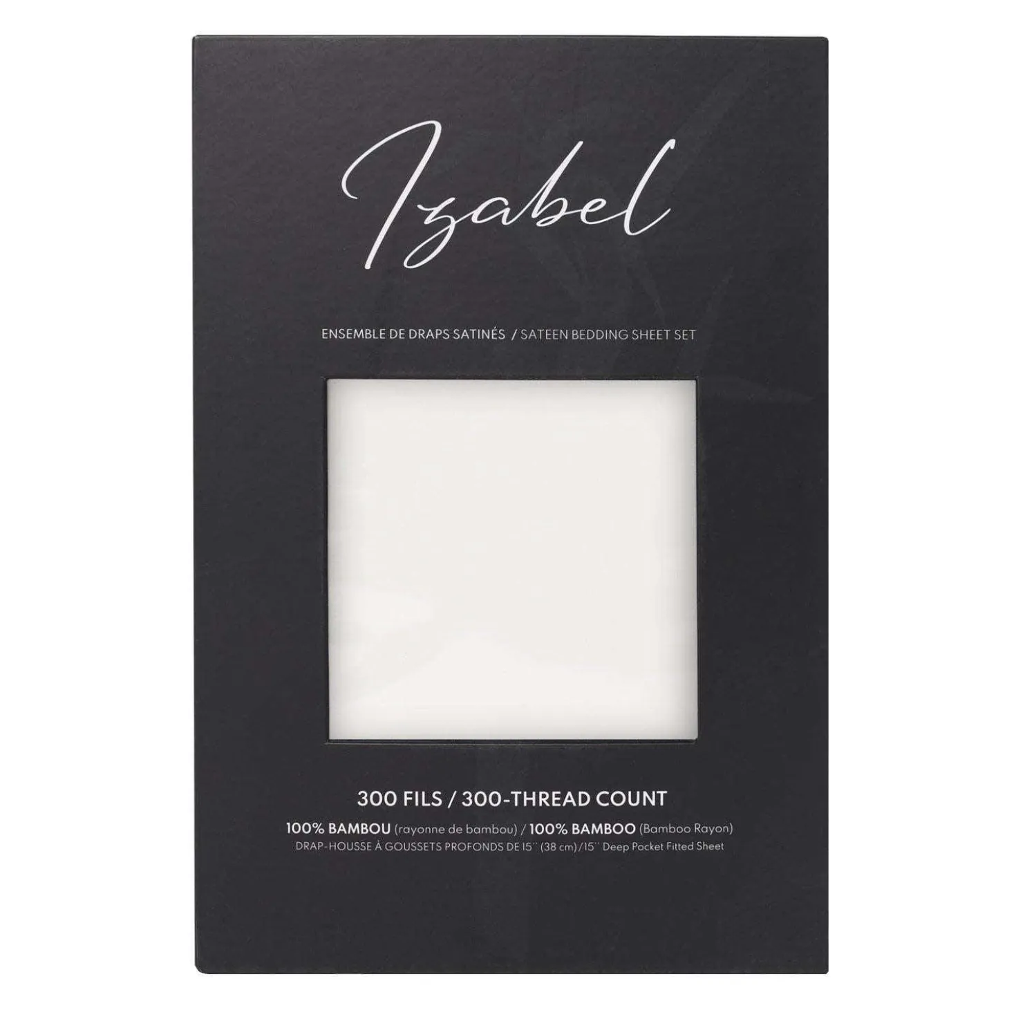 Ensemble de draps simple en bambou - blanc