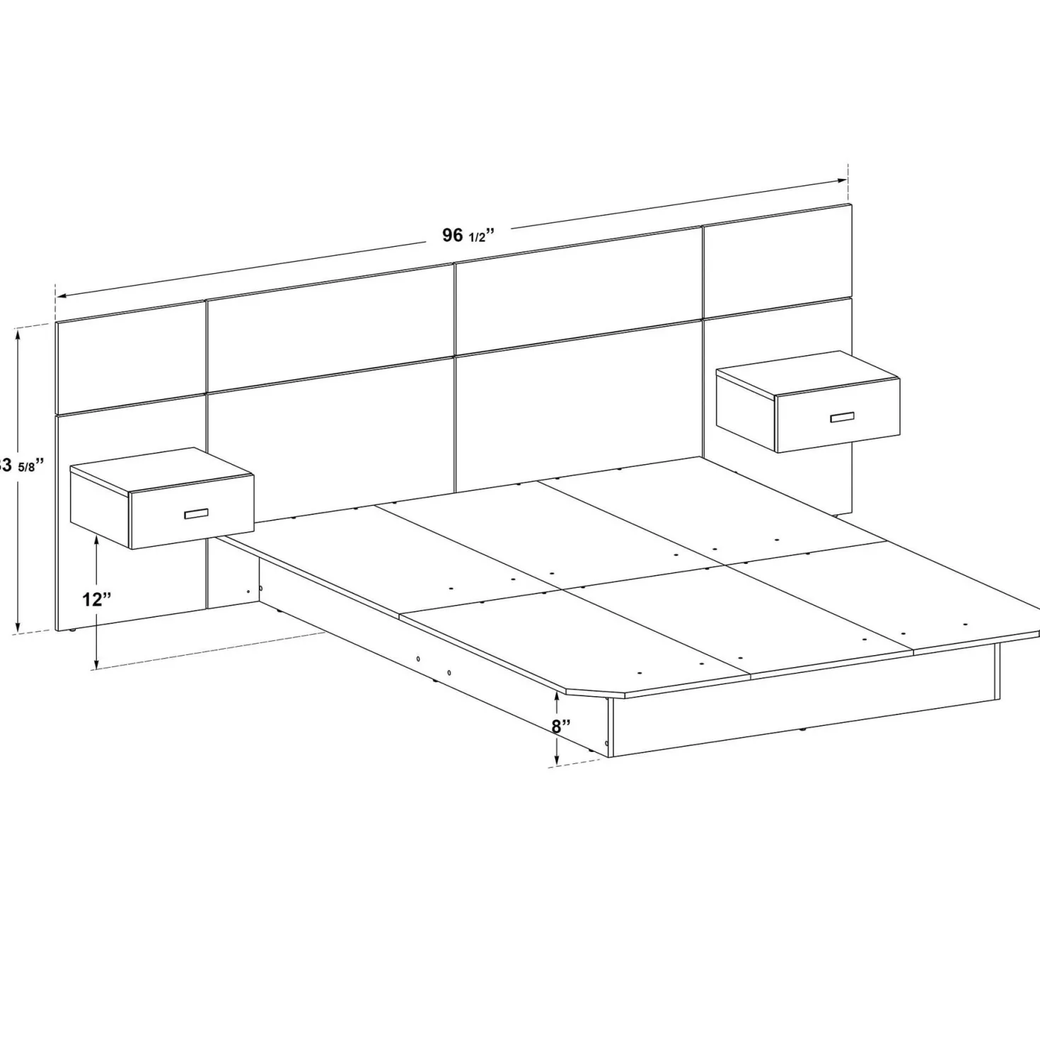 Ensemble grand lit (60") - 5 mcx