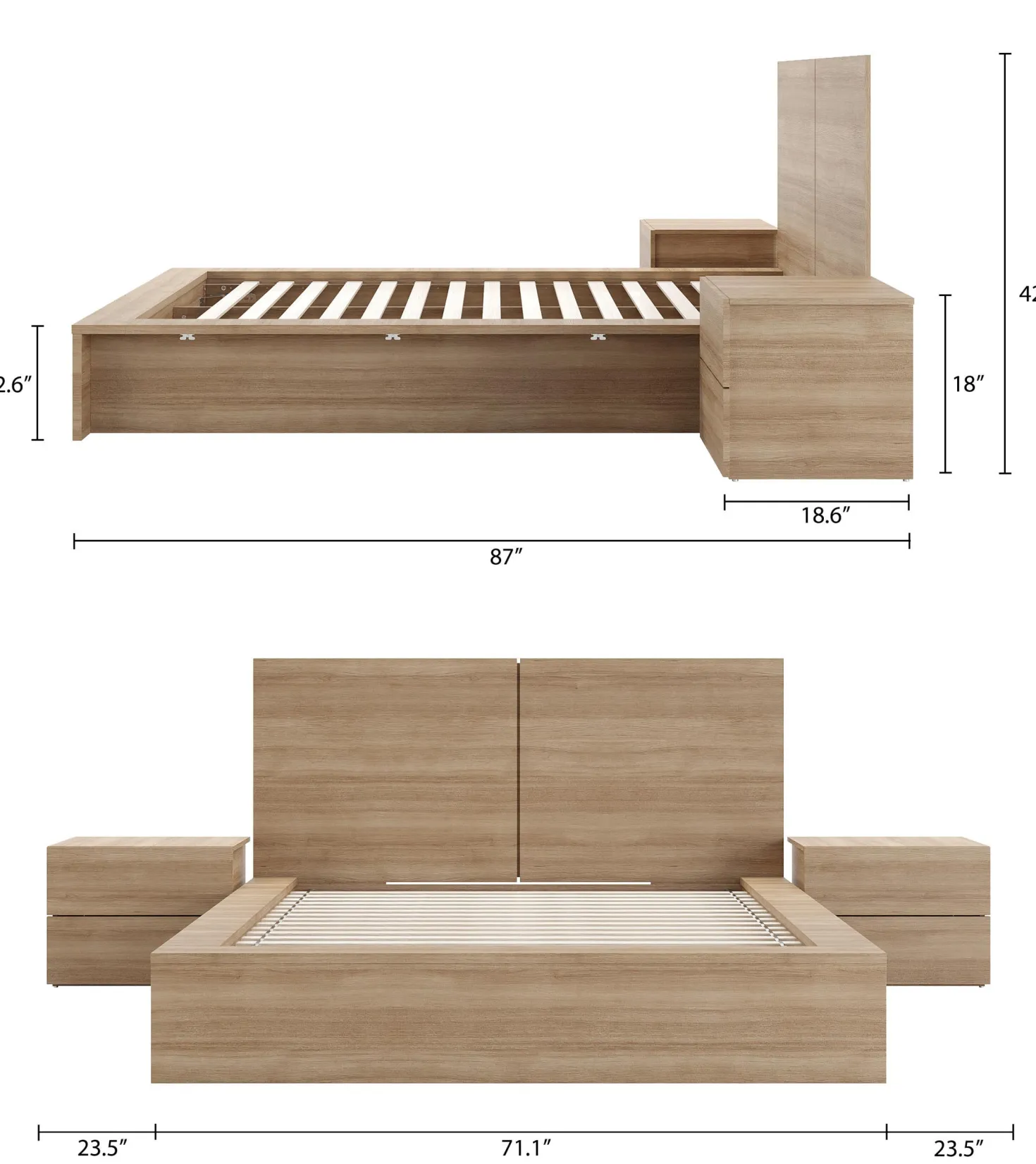 Ensemble grand lit (60") - 4 mcx - Nexera