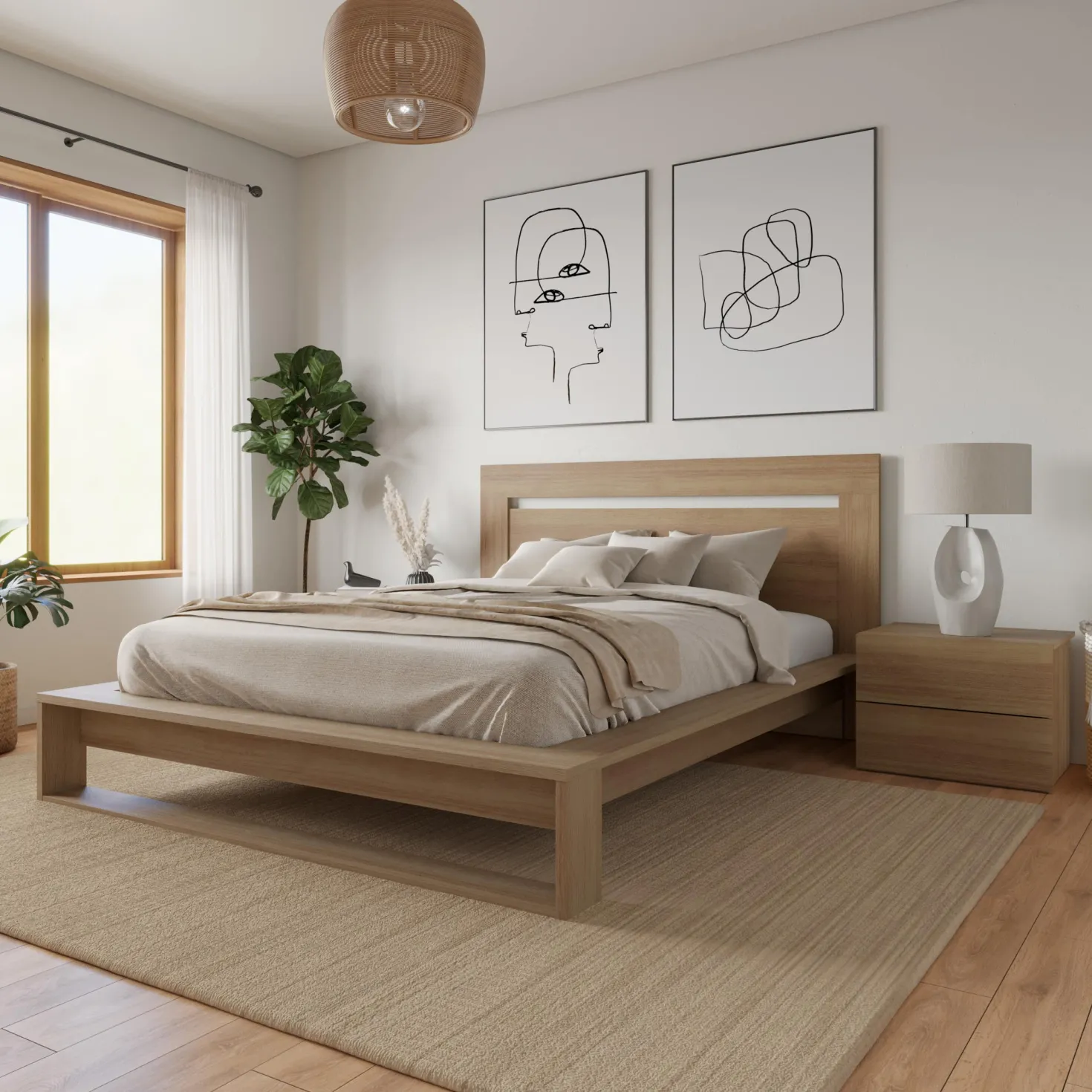 Ensemble grand lit (60") - 4 mcx - Nexera