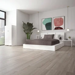 Ensemble grand lit avec 6 tiroirs de rangement (60") - 5 mcx