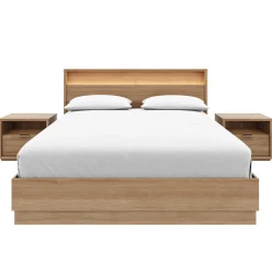 Ensemble grand lit avec éclairage (60") - 4 mcx - Nexera