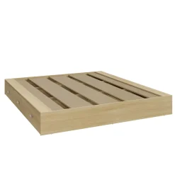 Ensemble grand lit avec rangement 6 tiroirs (60