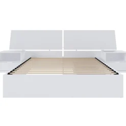 Ensemble grand lit avec rangement 2 tiroirs (60") - 4 mcx - Nexera