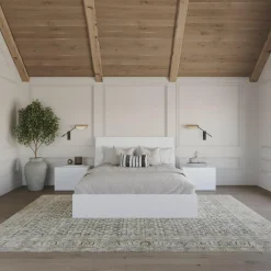 Ensemble grand lit avec rangement (60