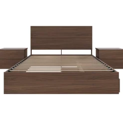 Ensemble grand lit avec rangement (60") - 4 mcx - Nexera