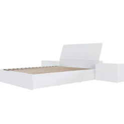 Ensemble grand lit avec rangement 3 tiroirs (60") - 4 mcx - Nexera