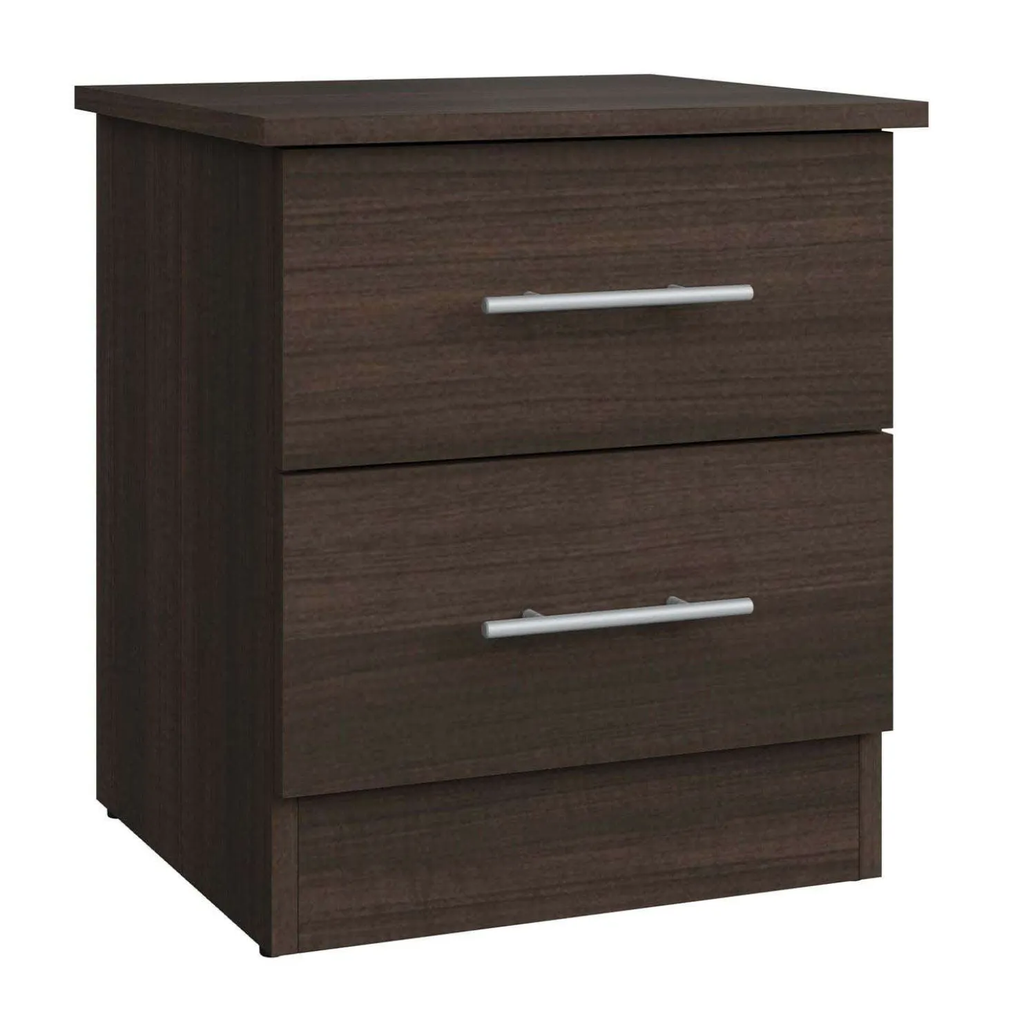 Ensemble lit double avec rangement 6 tiroirs, tête de lit et table de chevet (54")