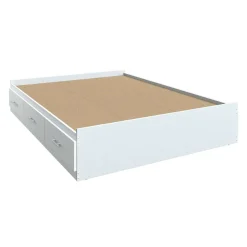Ensemble lit double avec rangement 6 tiroirs, tête de lit et table de chevet (54