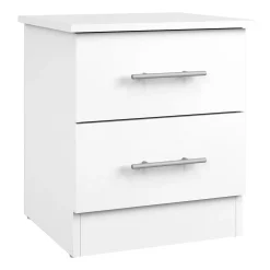 Ensemble lit double avec rangement 6 tiroirs, tête de lit et table de chevet (54