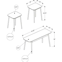 Ensemble tables de salon 3 mcx - Monarch