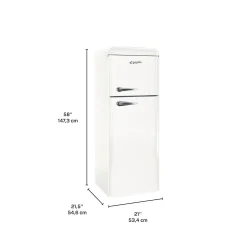 EPIC Réfrigérateur 7,5 pi3 21 po Blanc Congélateur en haut - ERR82W-1