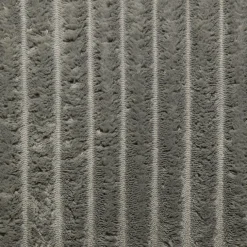 Fauteuil berçant pivotant inclinable en velours côtelé - gris